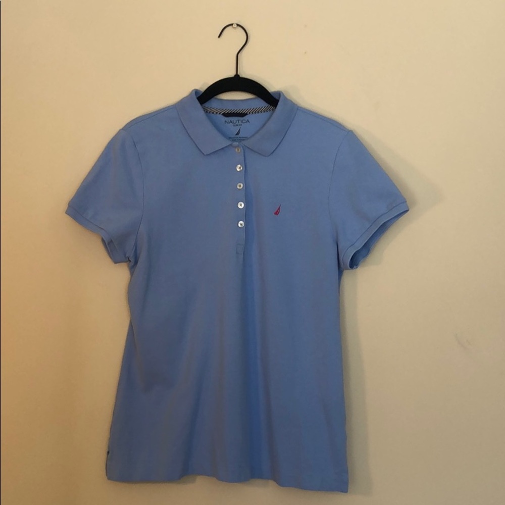 Nautica Sky Blue Short Sleeve Polo - Size XL